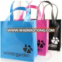 custom high quality glossy PVC leather bag PVC woman shopping bag