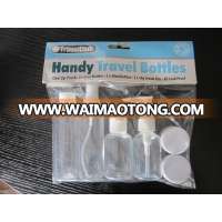 6pcs travel bottle kit, fine mist sprayer/lotion/disc top cap bottle, jar